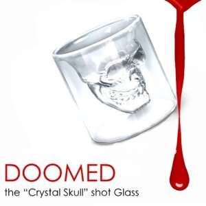 2 X Doomed Skull Shot Glass (2 Piece) Priority Mail 