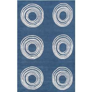  The Rug Market Camden Circle Blue 40357 Rug, 5 by 8 