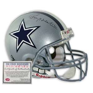  Roger Staubach Dallas Cowboys NFL Hand Signed Mini Replica 