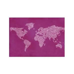  Wallpaper 4Walls Maps One World Pink KP1342PM1
