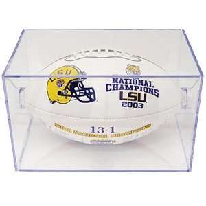 Ball Qube Football Plexiglas Display Case CLEAR DISPLAY FOR OFFICIAL 