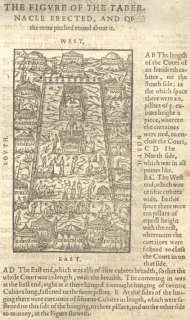 1616 Geneva Folio Bible Leaf/TABERNACLE WOODCUT  