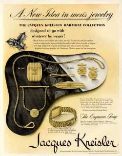 1947 AD FOR JACQUES KREISLER MENS FASHION JEWELRY  