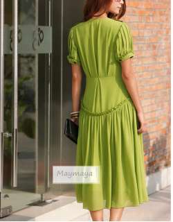 chiffon fitted high waist gathered pleats skirt maxi Cocktail Party 