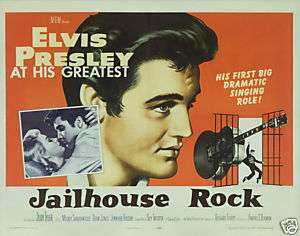 Jailhouse Rock 1957 Orig Movie Poster Half Sheet ELVIS  