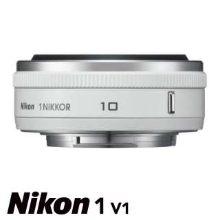 New Nikon 1 V1 CX Formet Camera + 10mm f/2.8 Lens Kit / White  