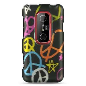   black homemade peace signs design for the HTC Evo 3D 