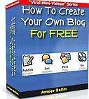 How To Create Your Own Blog For Free Video Tutorials CD