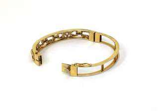 TRENDY 14K YELLOW GOLD 1.00ct DIAMONDS LADIES BANGLE BRACELET  