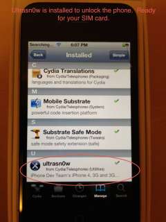 Apple iPhone 4   32GB   Black (Unlocked Jailbroken) Smartphone Cydia 