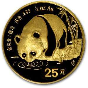  1987 S (1/4 oz) Gold Chinese Pandas   (Sealed) Health 