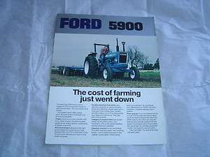 Ford 5900 tractor tractors specification sheet brochure  