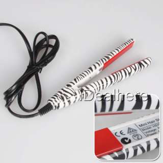 Stripes Travel Ceramic Hair Straightener Classic Zebra  