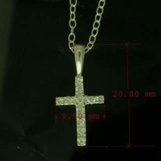 Sterling Silver Cubic Zirconia Cross Pendant  