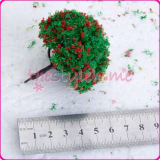 20pc Green Red Model Trees Scenery Layout Scale 1100  