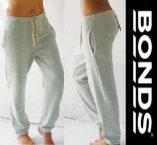 Bonds New Ladies Gym Track Pants Grey Fleece Size XS 8  