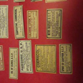 RX Apothecary medicine bottle label gum vintage old ant  