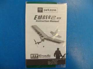 Parkzone Etomic Ember 2 Electric R/C RC Electric Airplane RTF PARTS 