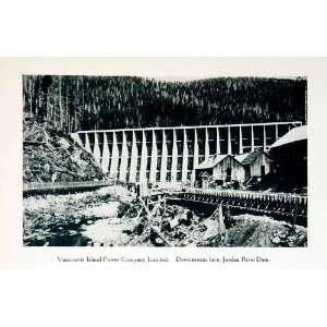  1915 Print Facade Jordan River Dam Vancouver Power Plant 