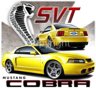 Ford Mustang Cobra SVT Coupe Licenced Tshirts 2003  