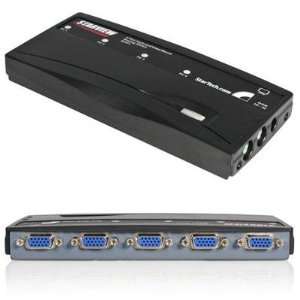 Startech Switch SV411K 4 Port Black PS/2 KVM Switch Kit With Cables 