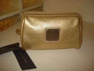 NWTommy Hilfiger Cosmetic Zipper Bag Purse Organizer Gold Logo  