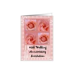 40th Anniversary Invitation with Roses Card Health 