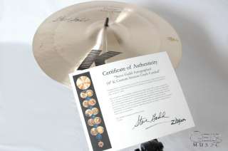 Steve Gadd Zildjian 18 K Custom Session Crash Cymbal with Document of 