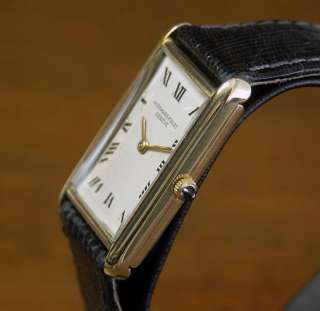 Classic 1970s Audemars Piguet 18J Manual Wind Rectangular Watch  