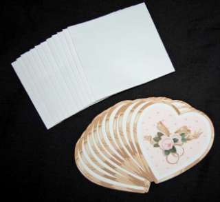 12 Hallmark Blank Note Cards Gift Wedding Heart Shape  