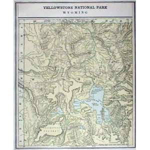    Cram 1892 Antique Map of Yellowstone National Park