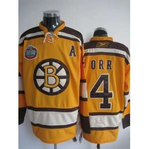 Bobby Orr #4 Yellow NHL Boston Bruins Hockey Jersey Sz52  