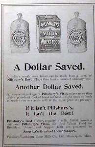 1900 Pillsbury wheat Dollar Saved AD  