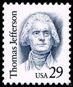 Tribute to Thomas Jefferson on 14 U.S. Postage Stamps  