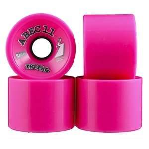   Longboard Wheels zig zags Pink 70mm 77a (Set of 4)