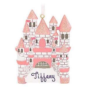  6041 Pink Castle Personalized Christmas Ornament 