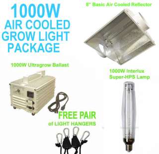 1000w 8 Reflector HPS MH Ballast Bulb Kit watt grow light kit inch 