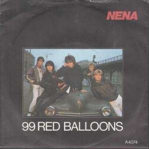  99 RED BALLOONS 7 INCH (7 VINYL 45) UK CBS 1983 NENA 