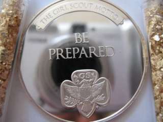   SILVER GIRL SCOUTS COIN (BE PREPARED) 100TH ANNIVERSARY + GOLD  