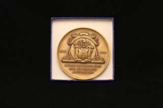 Firemen Insurance 100th Anniversary Bronze Medallion NJ  