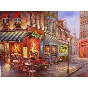  Fine Oil Painting, Cafe Scene BAR063 36x48