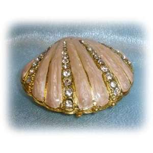 Trinket Box Shell Jeweled Collectible Decoration Desk Decor Collection