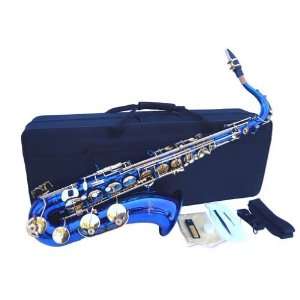   Blue Tenor Saxophone Sax w/case Approved+Warranty Musical Instruments