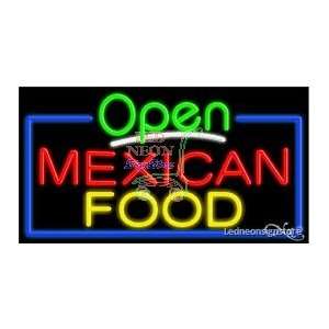 Mexican Food Neon Sign 20 inch tall x 37 inch wide x 3.5 inch deep 