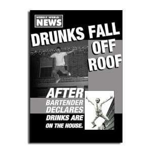  Drunks Fall Off Roof   Damn Funny Weekly World News 