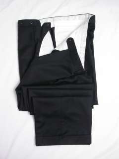 NEW Black Zanella Flannel Wool Dress Slack Pants 34 X 34 Jan242  