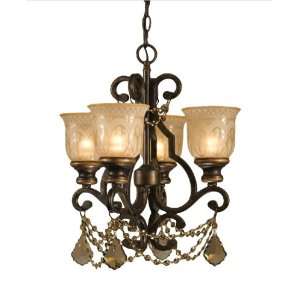 Crystorama Abbie 5226 VB CLEAR Wrought Iron Chandelier Draped with 