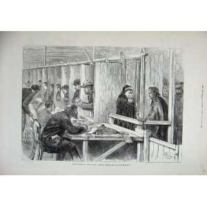  1879 Manchester Men Women Applying Relief Windmill
