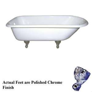   Barclay CTRN54 WH CP Cast Iron Roll Top Soaking Tub