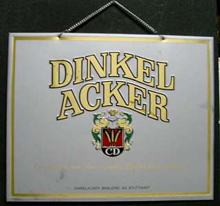 Vintage Dinkel Acker Beer TOC Sign   Stuttgart, Germany  